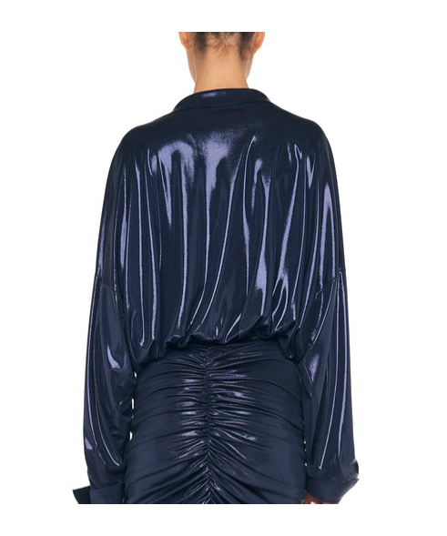 Shop Norma Kamali Shirt Bodysuit In Black
