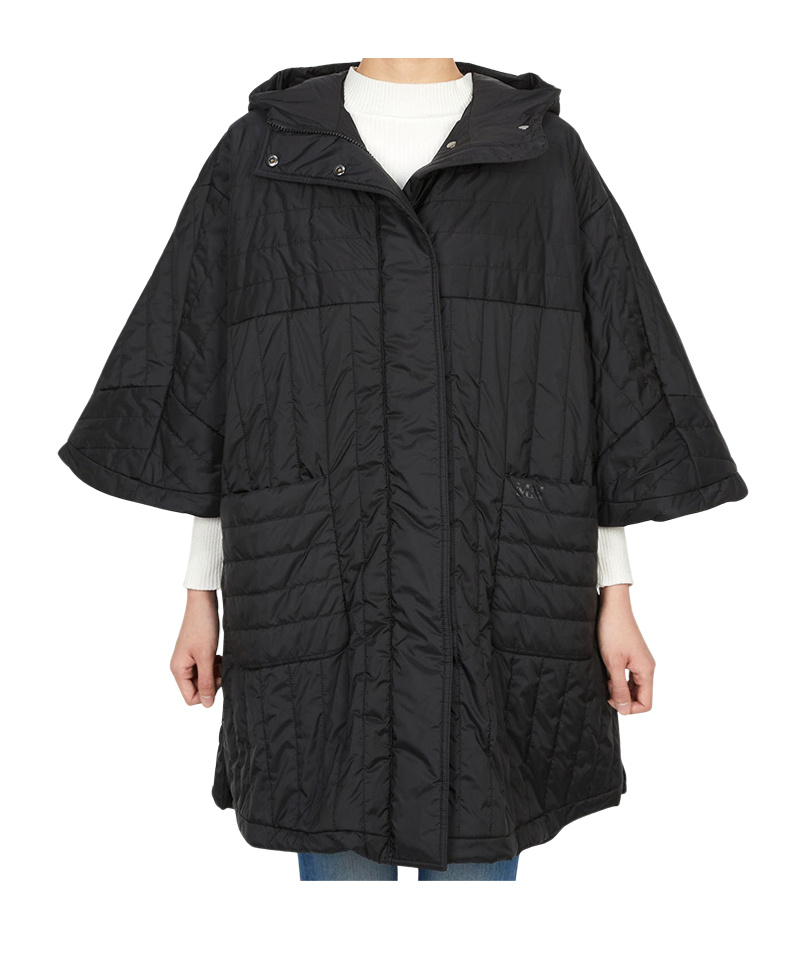 Max Mara Hooded Cotton Jacket In Black