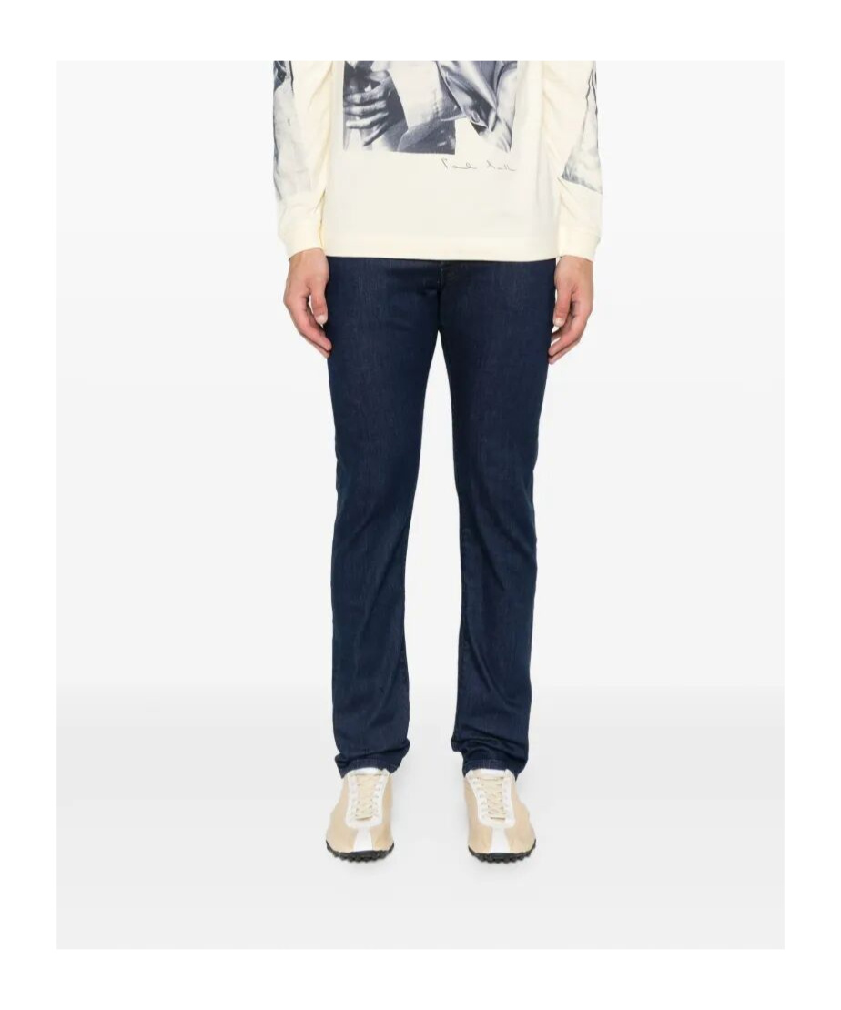 Jacob Cohen Belt Loop Jeans In Blue