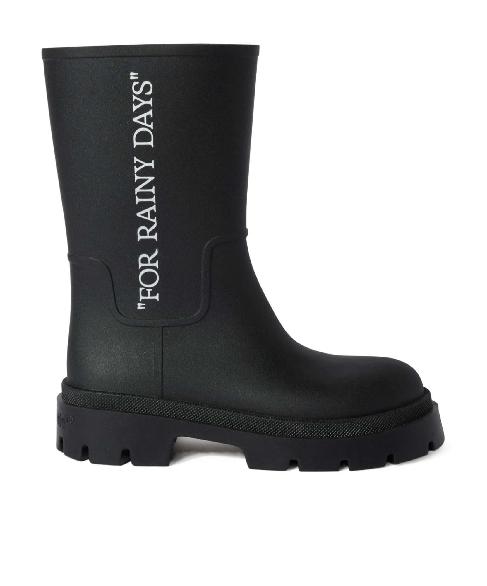 Off-white Round-head Rain Boots In Black