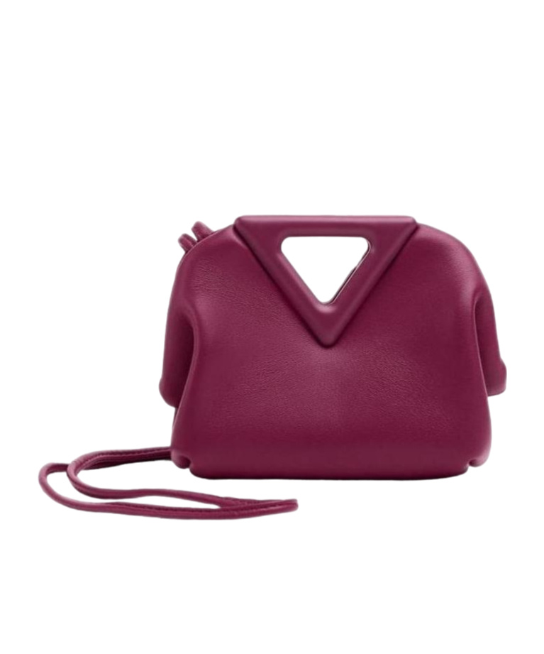 Bottega Veneta Point Leather Coin Purse In Red