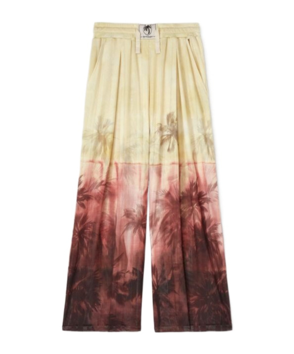 Shop Palm Angels Sunset Palms Trousers In Nude