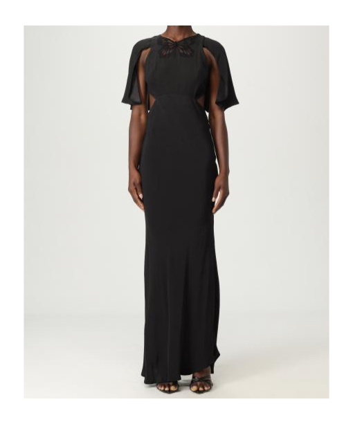 Twinset Lattice-patterned Butterfly Embroidery Dress