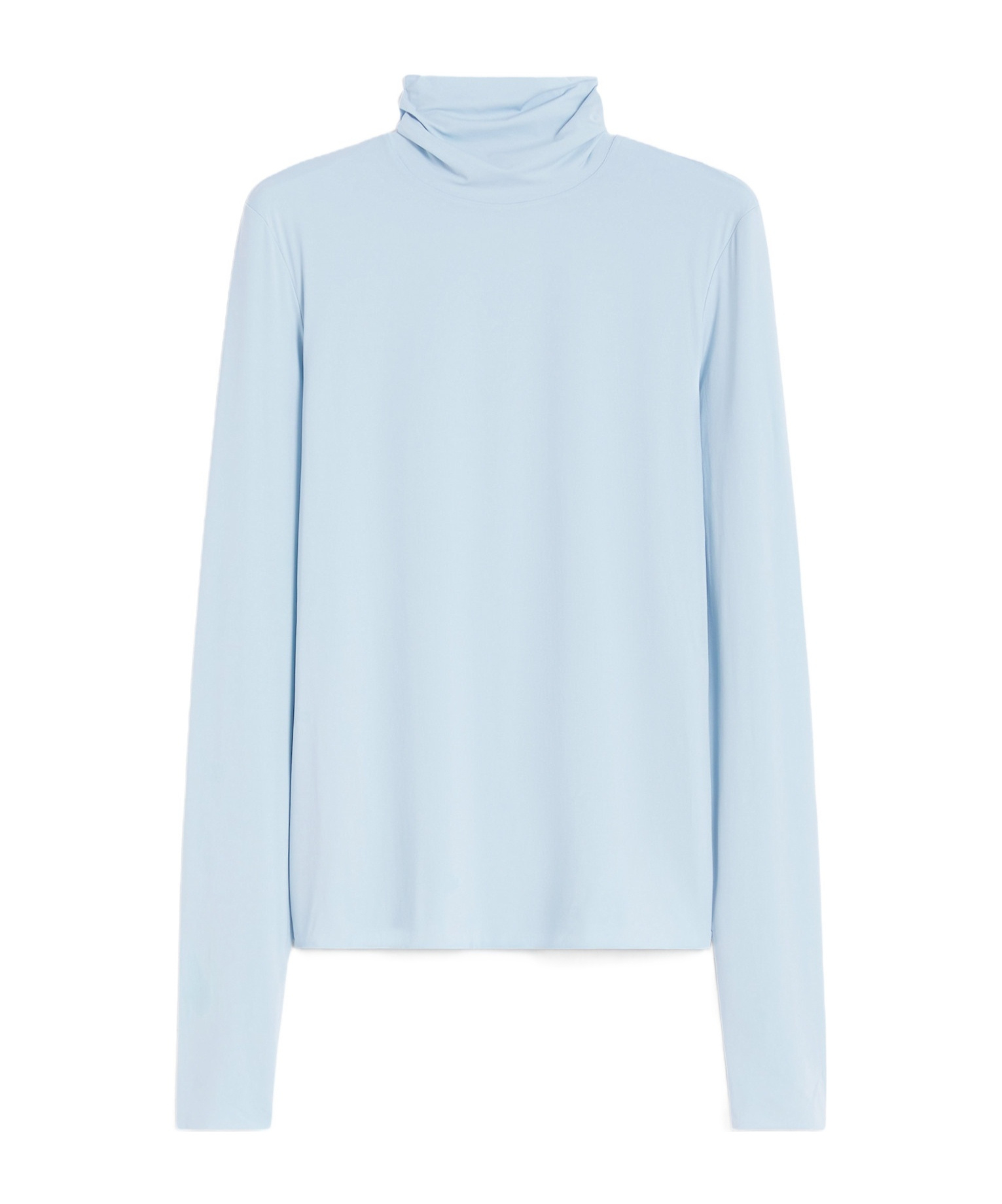Sportmax Long-sleeved Knitted Turtleneck Sweater In Blue