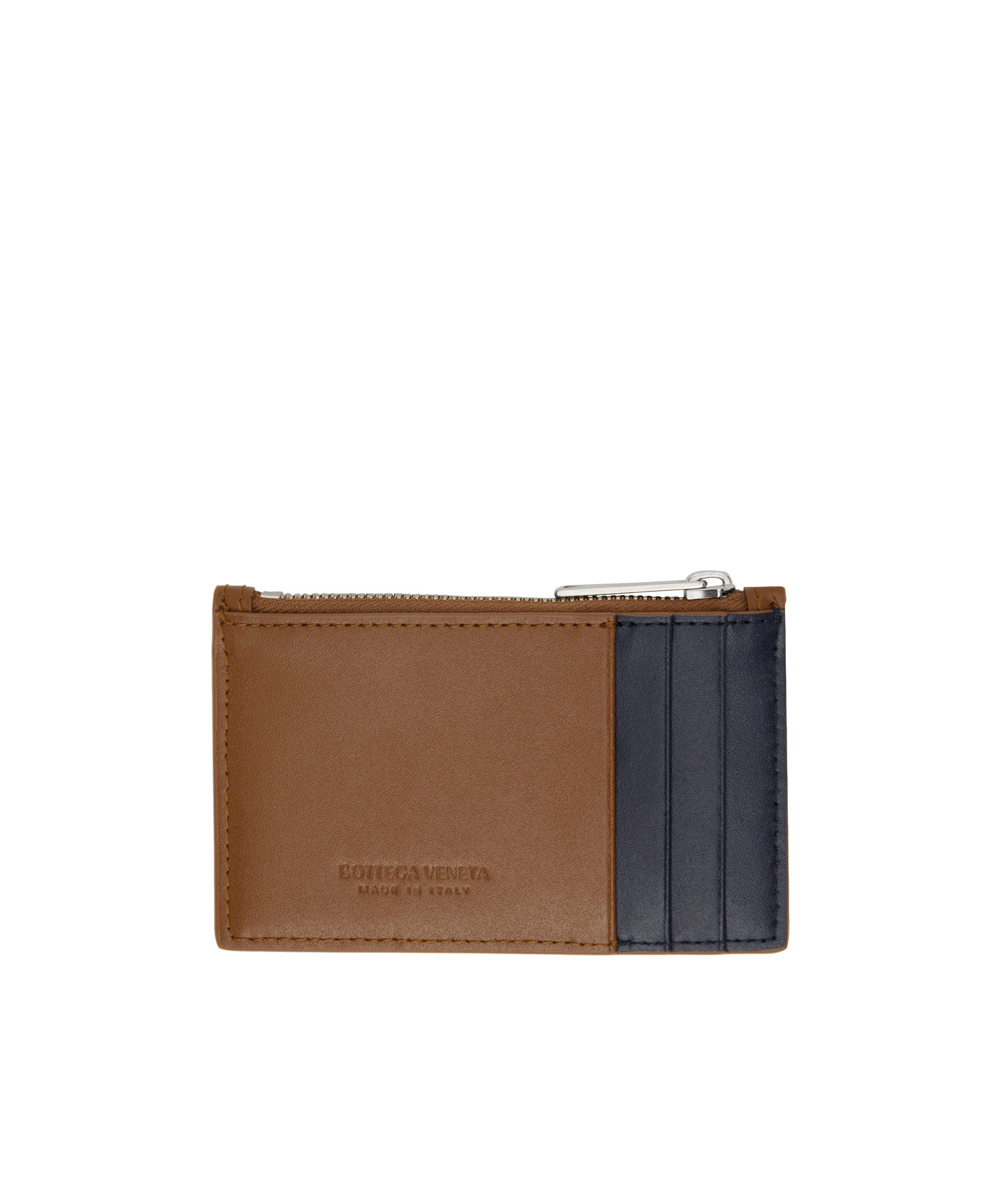 Bottega Veneta Cassette Zippered Card Package In Brown