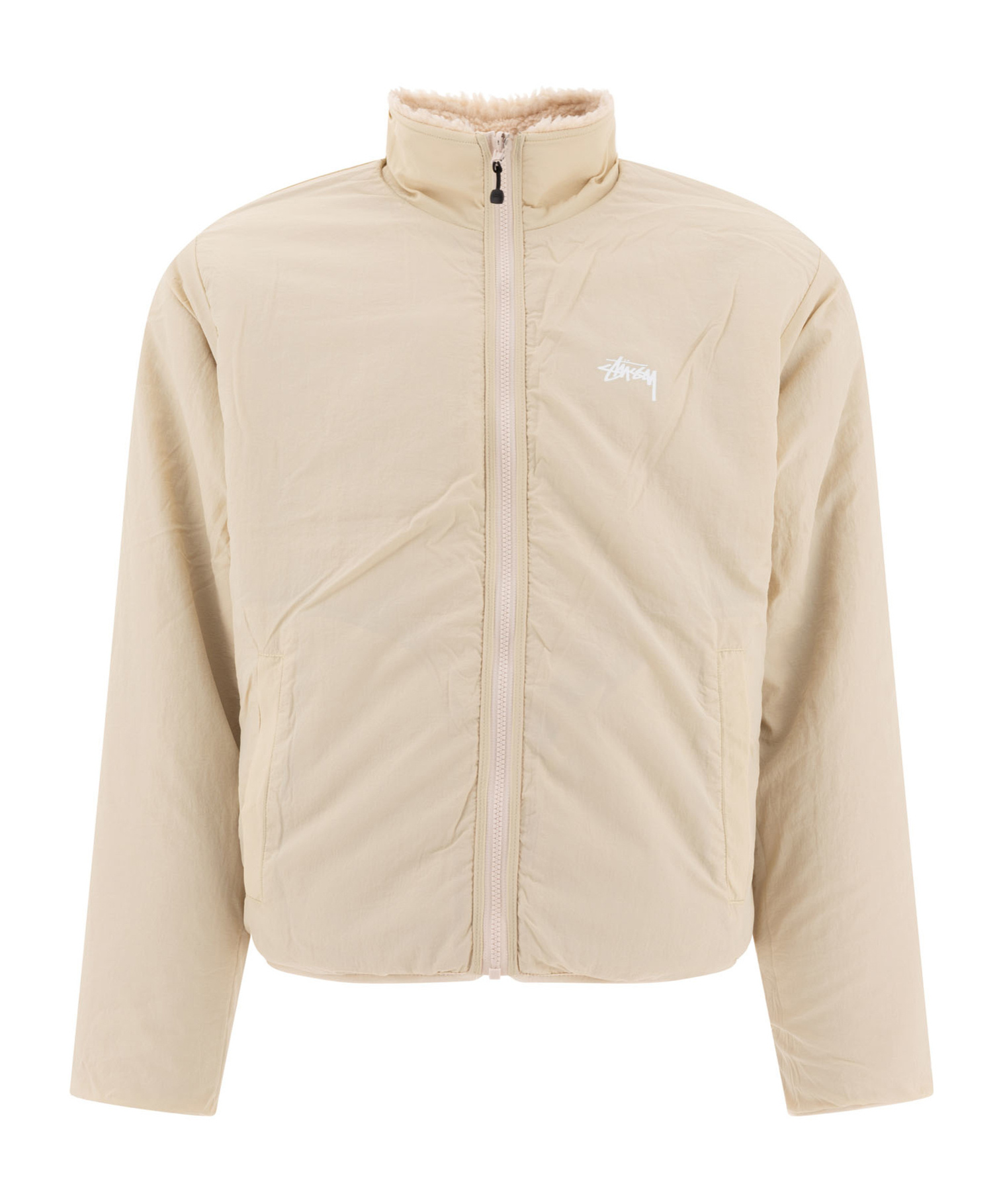 Stussy Beige Polyester Jacket In Nude