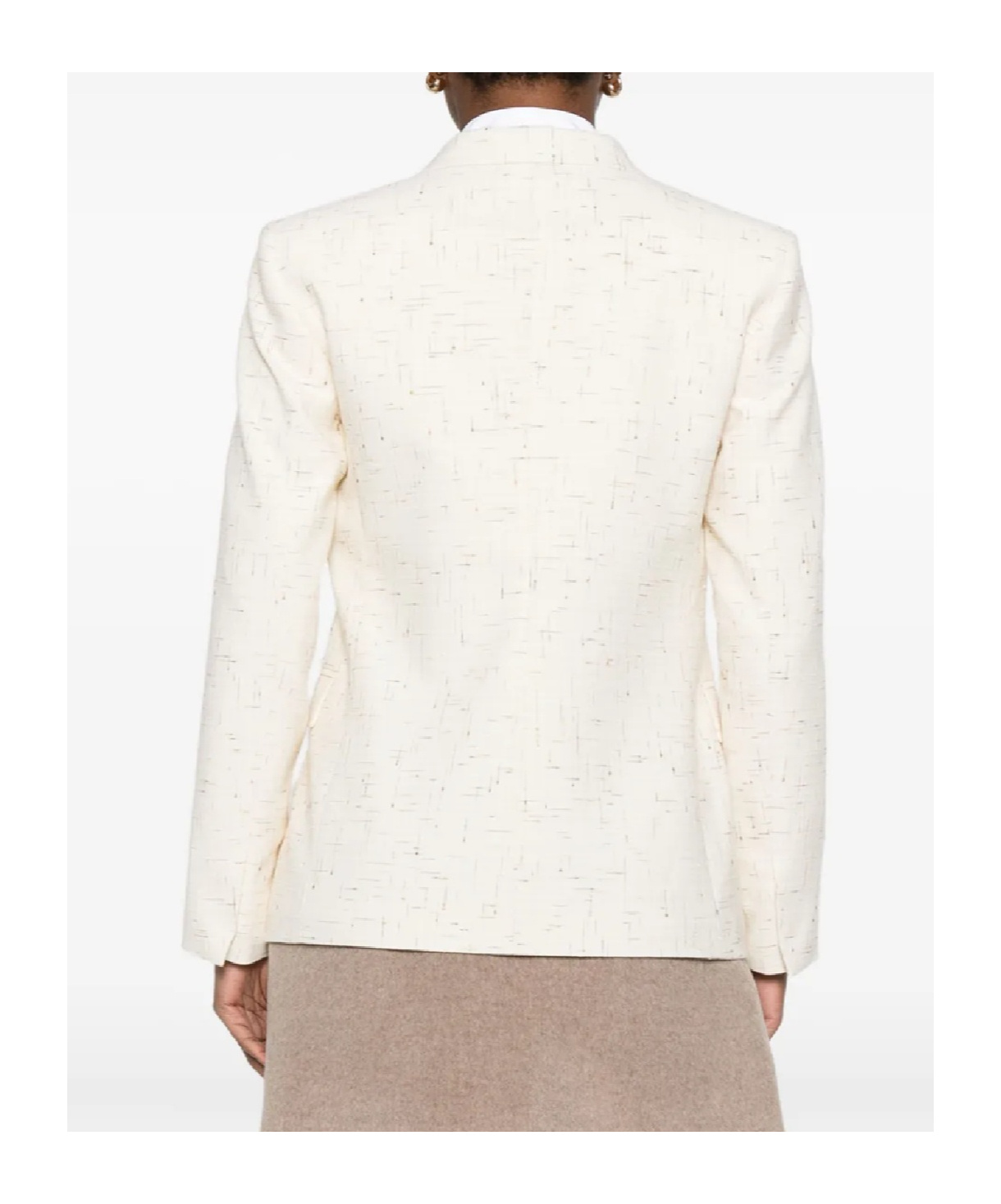 Fabiana Filippi Tailored Jacket With Notched Lapels And Pockets In White