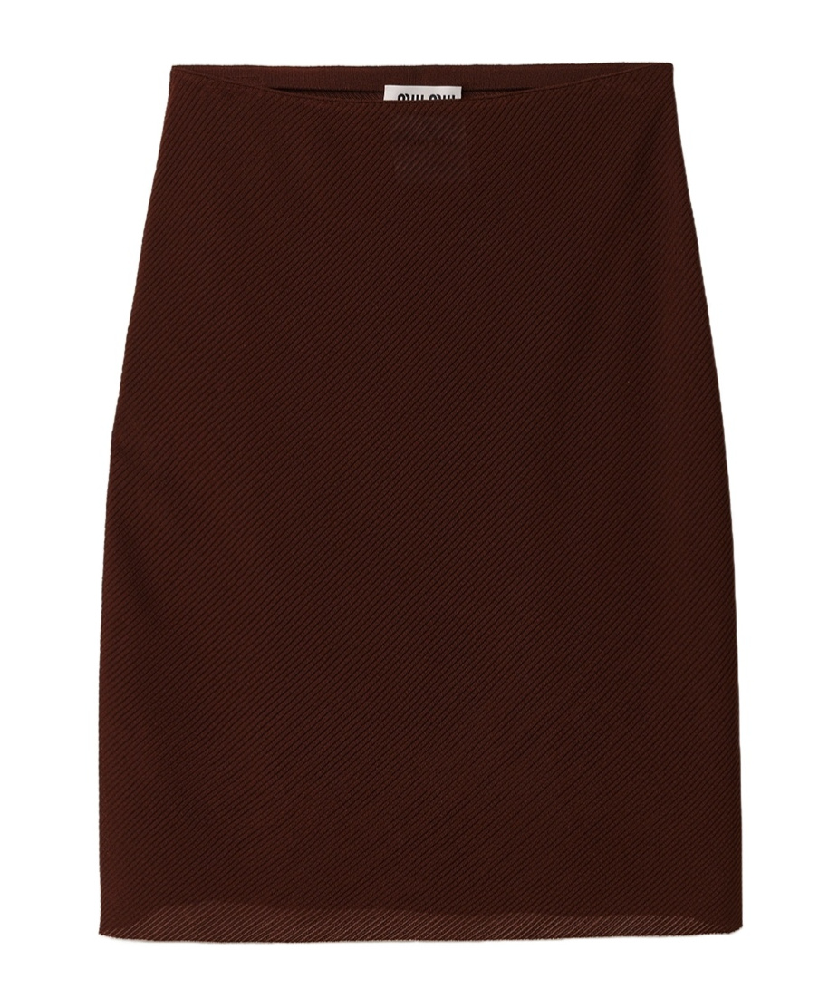 Miu Miu Silk Mid-length Skirts In Burgundy