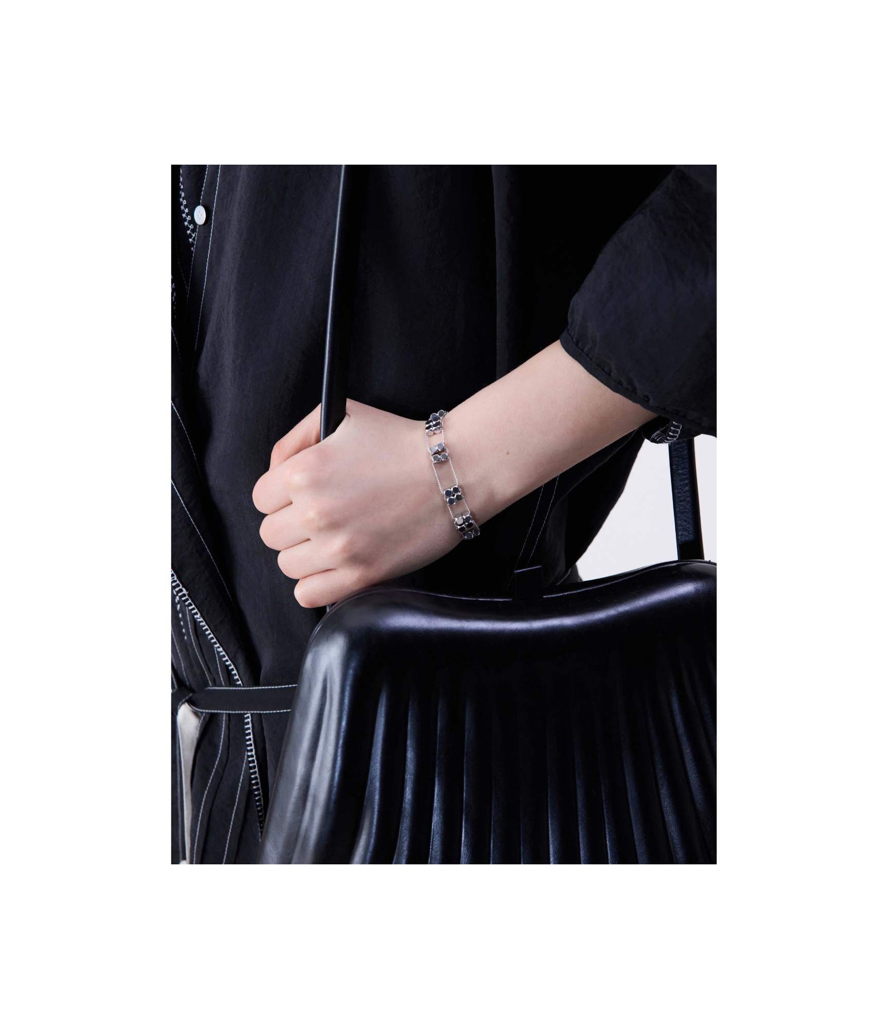Lemaire Abacus Brass Bracelet In White