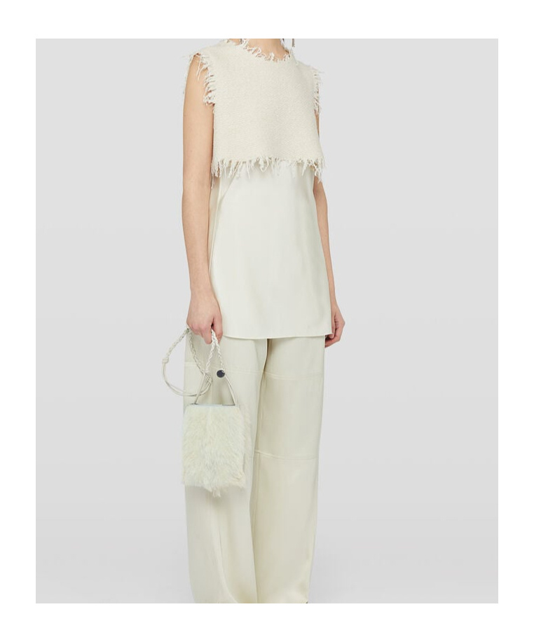 Jil Sander Small Tangle Body Bag In White