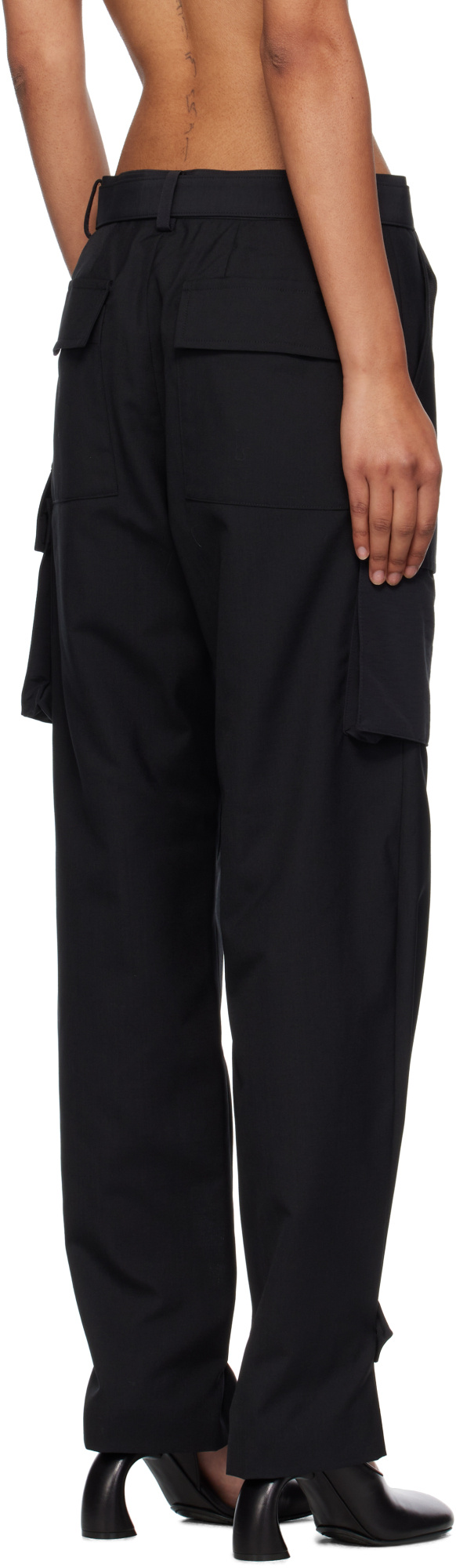 Sacai Belt Loops Slacks In Black