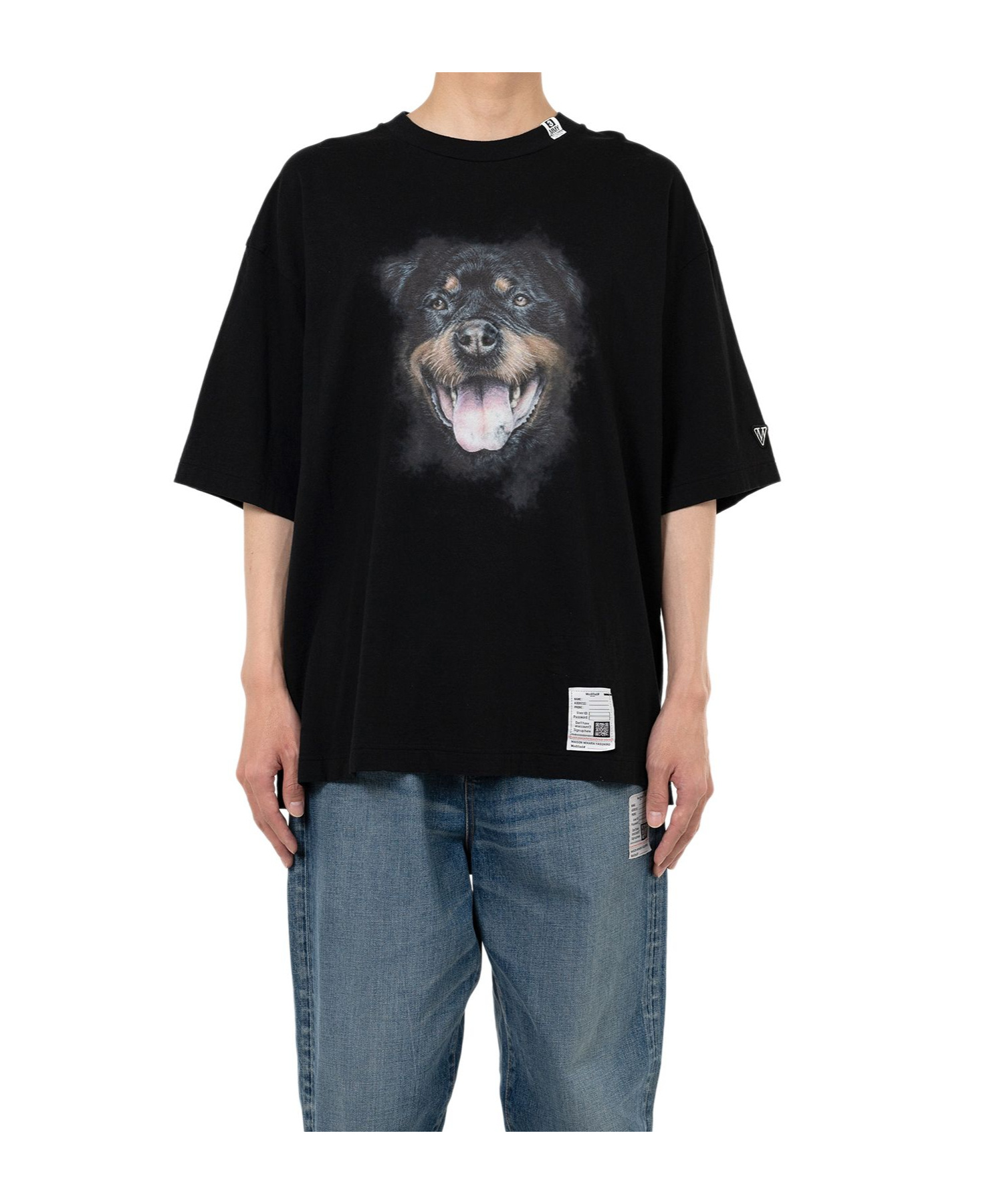Miharayasuhiro Maison Mihara Yasuhiro Round Neck T-shirt In Black