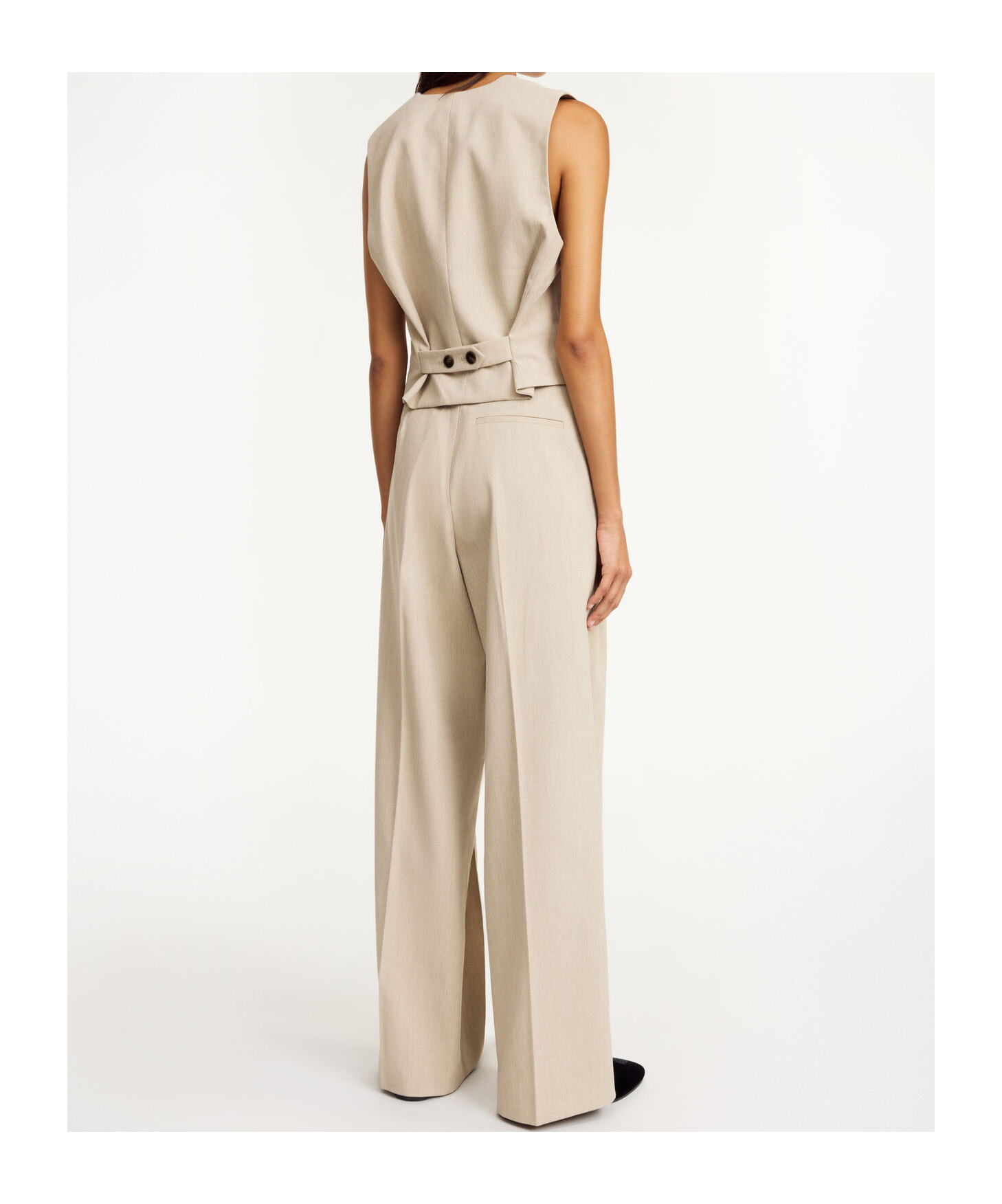 By Malene Birger Occa Viscose Waistcoat In Neutral