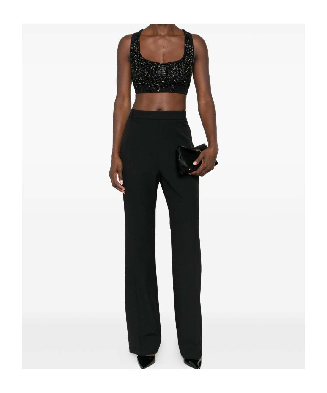 Pinko Belt Loop Trousers In Black