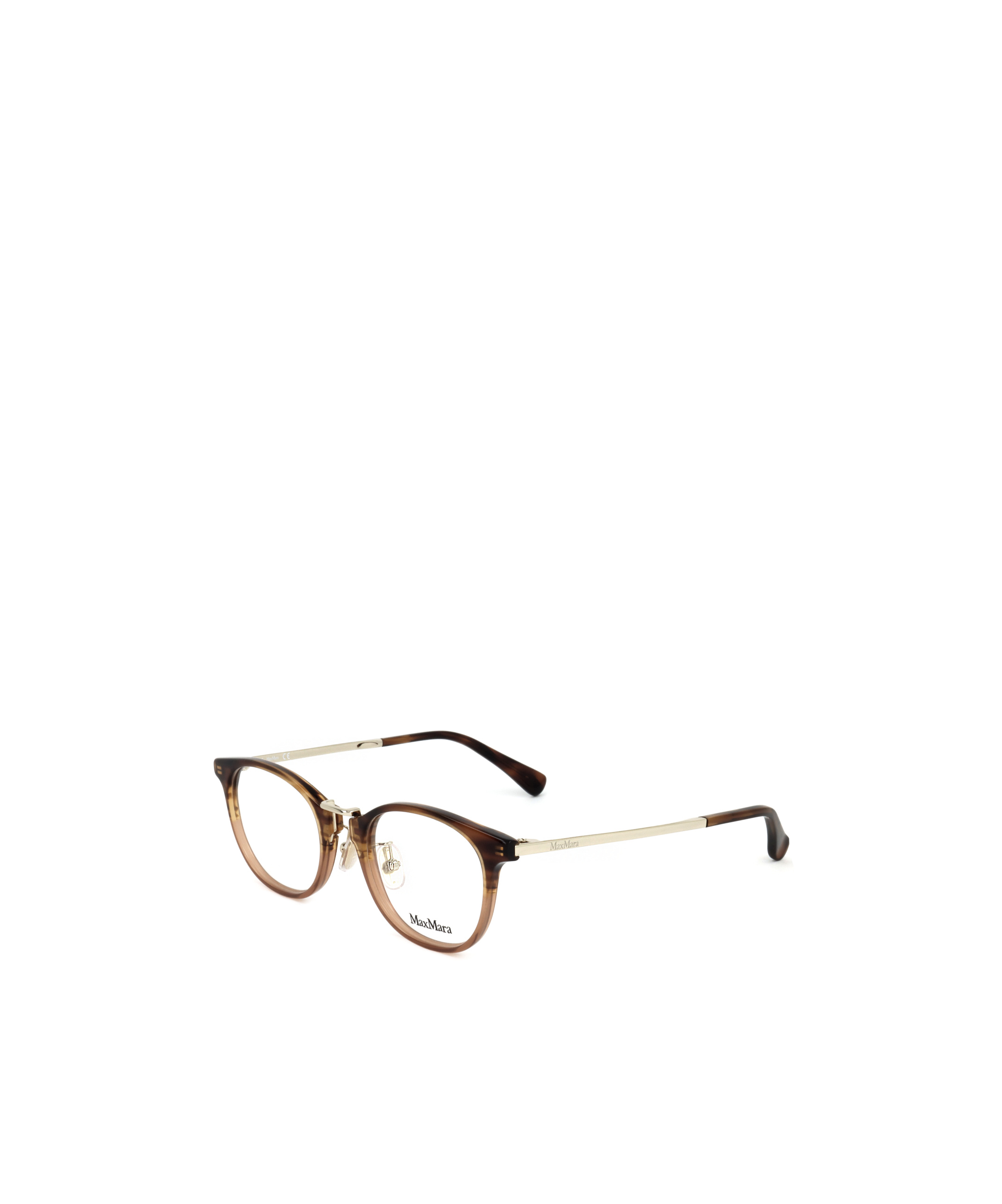 Shop Max Mara Pantos Frame Glasses In White