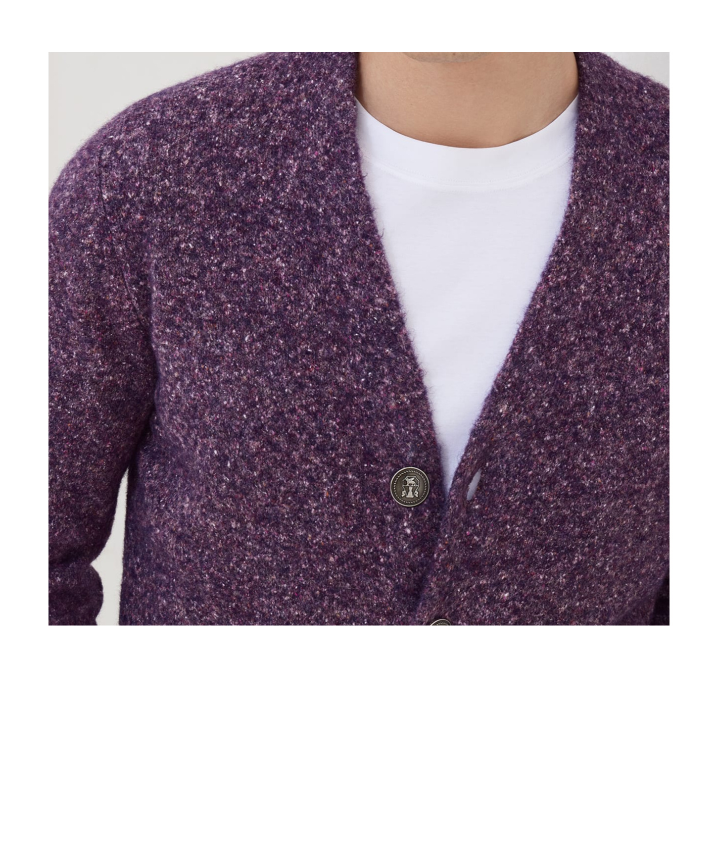 Brunello Cucinelli Cardigan Mit V-ausschnitt In Purple