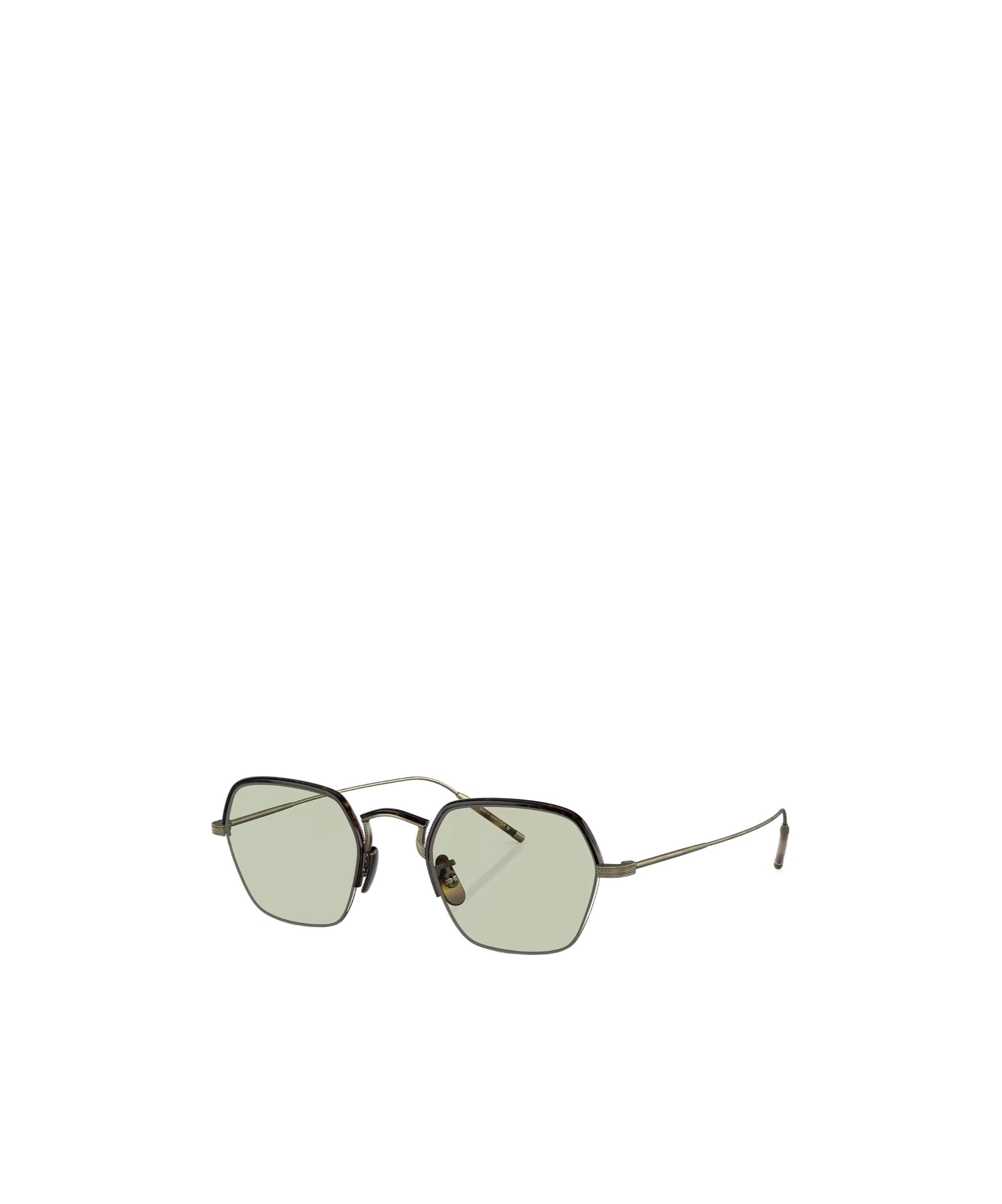 Oliver Peoples Half Frame Sunglasses In Green