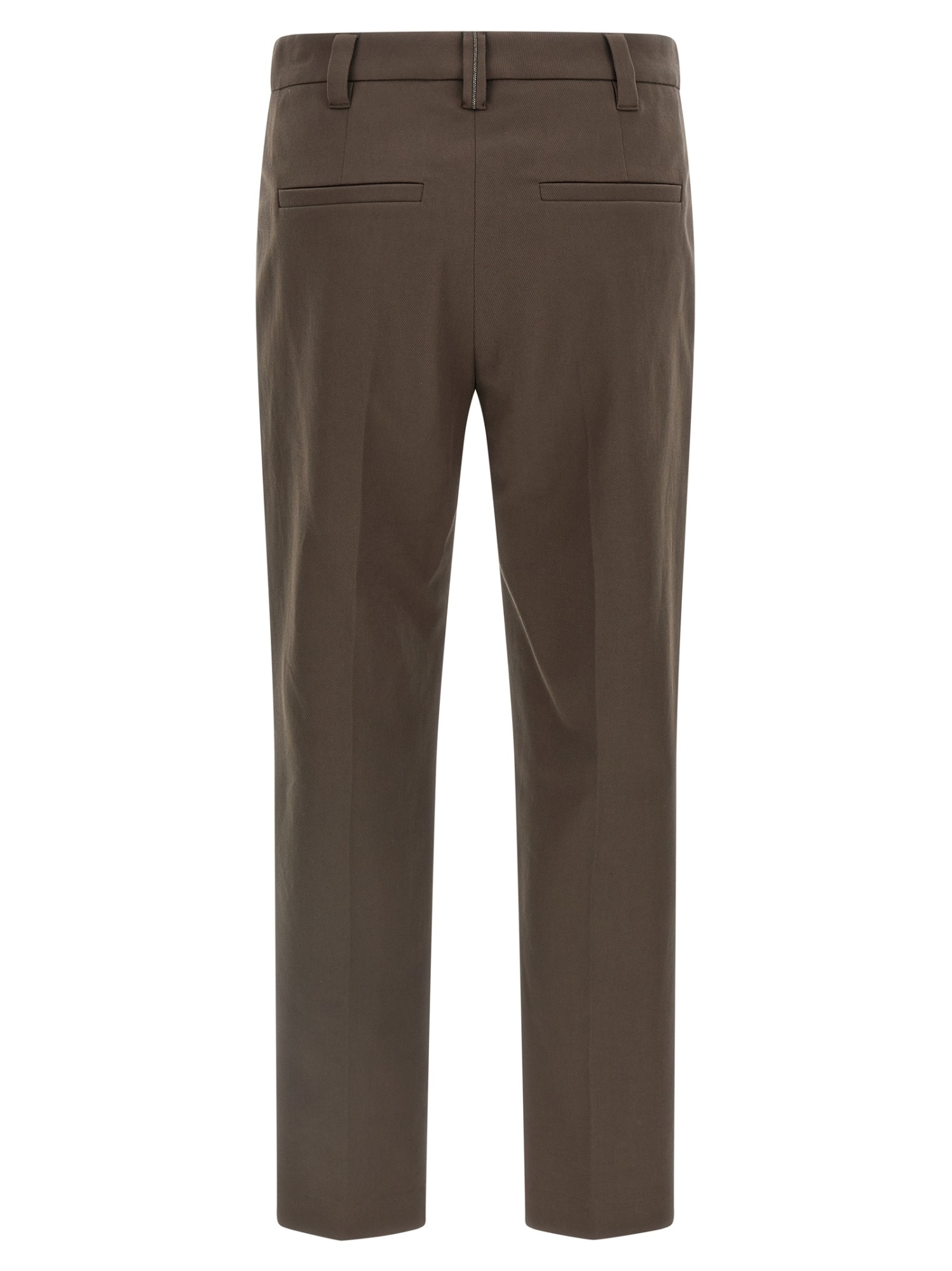 Brunello Cucinelli Belt Loop Casual Pants In Brown