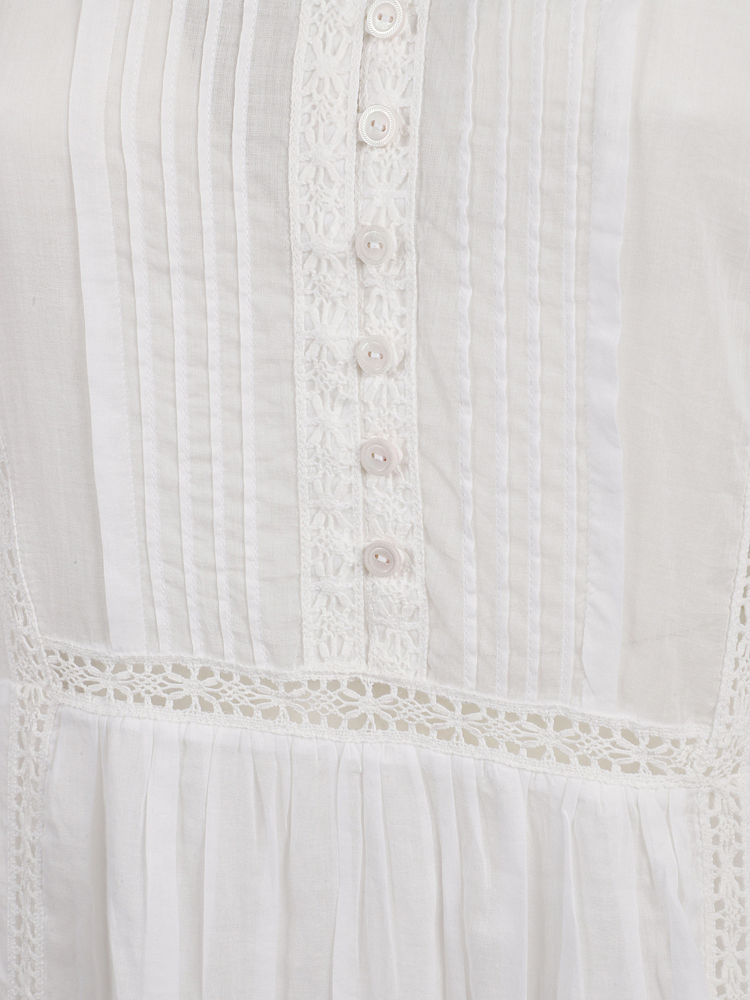 Isabel Marant Étoile Gisela Cotton Dress Pleated Front In White