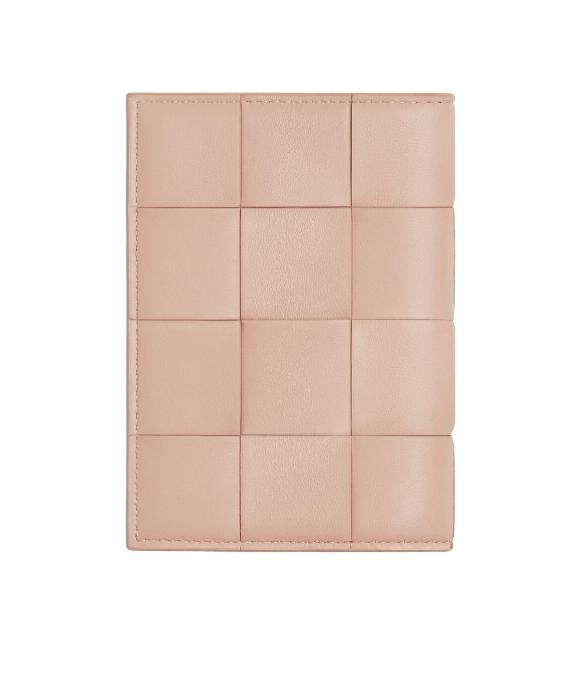 Bottega Veneta Woven Pattern Card Bag In Nude