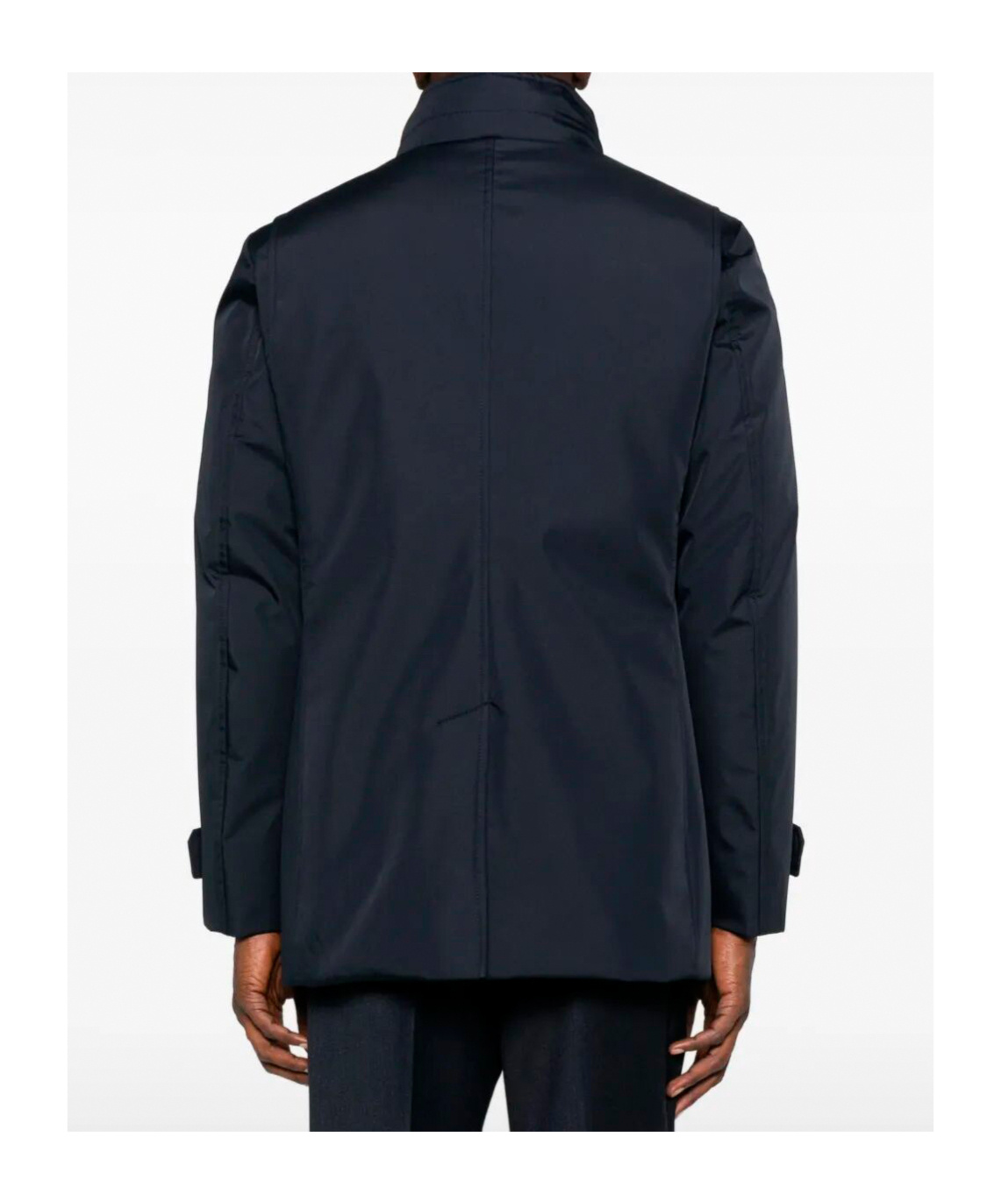 Moorer Buttoned Coat In Blue