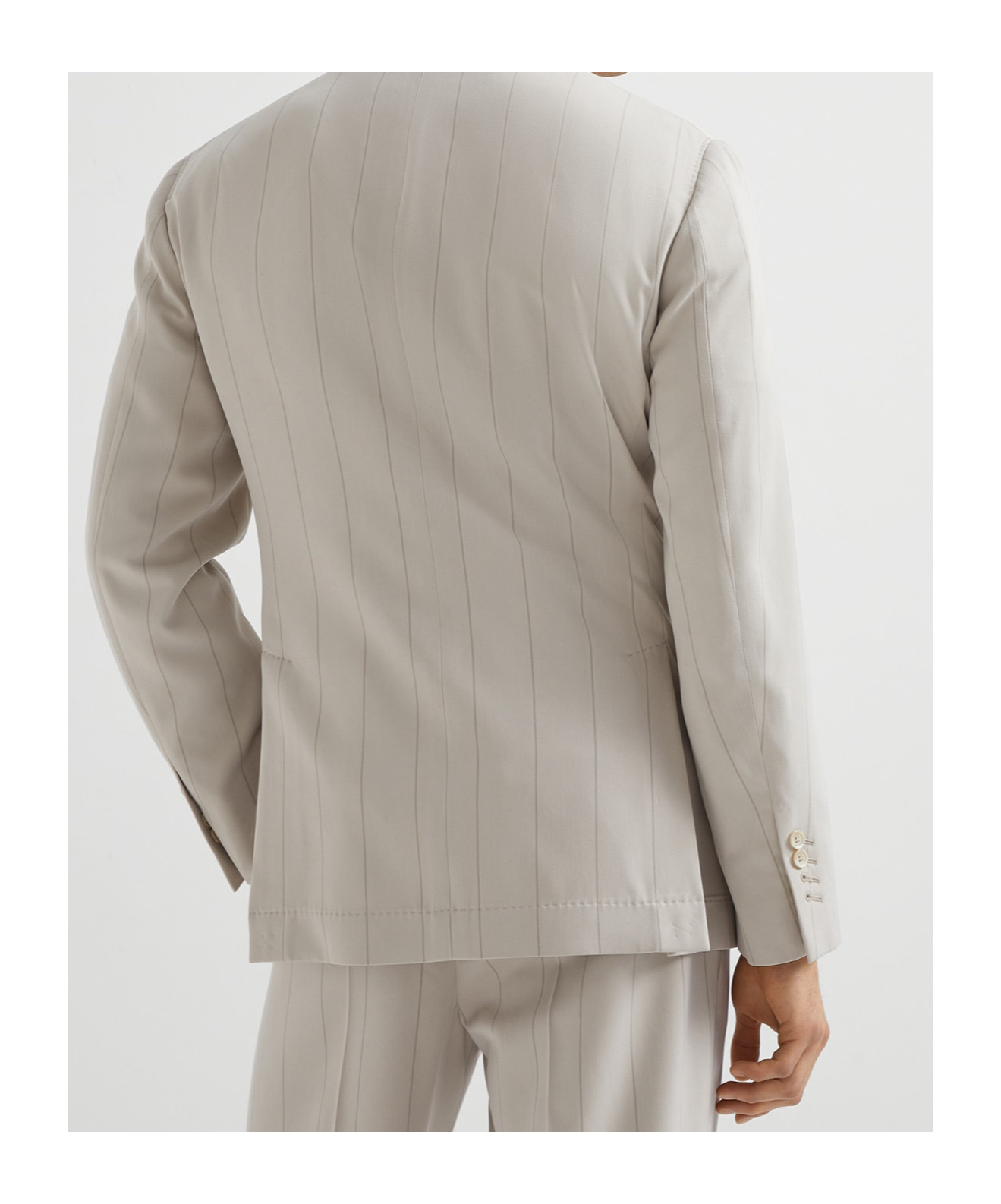 Brunello Cucinelli Silk-twill Blazer In Neutral