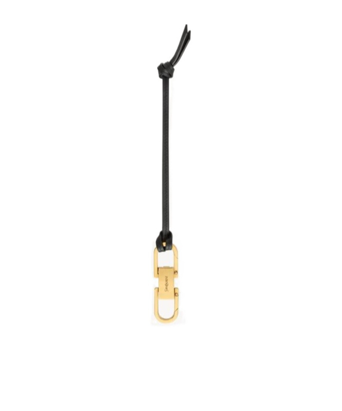 Saint Laurent Double Key Ring In Black