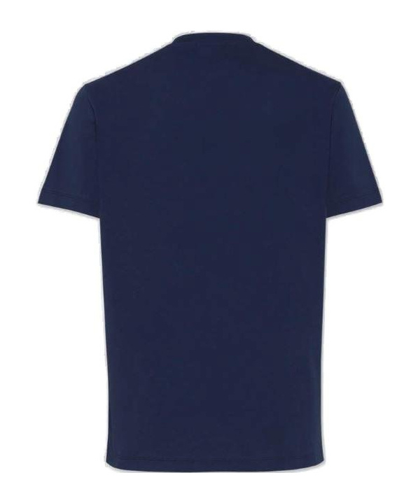 Dsquared2 Branded Crewneck Cotton T Shirt In Blue