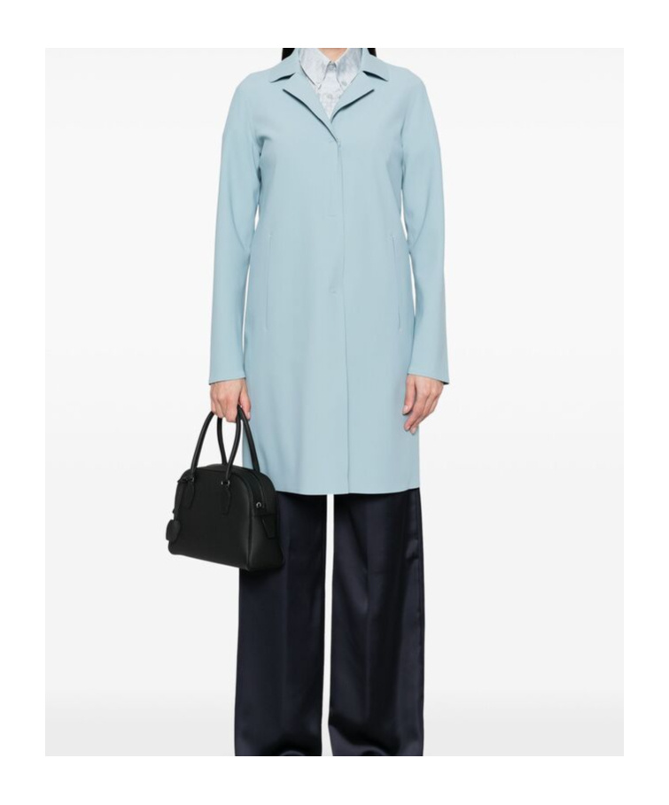 Herno Single-breasted Coat In Blue