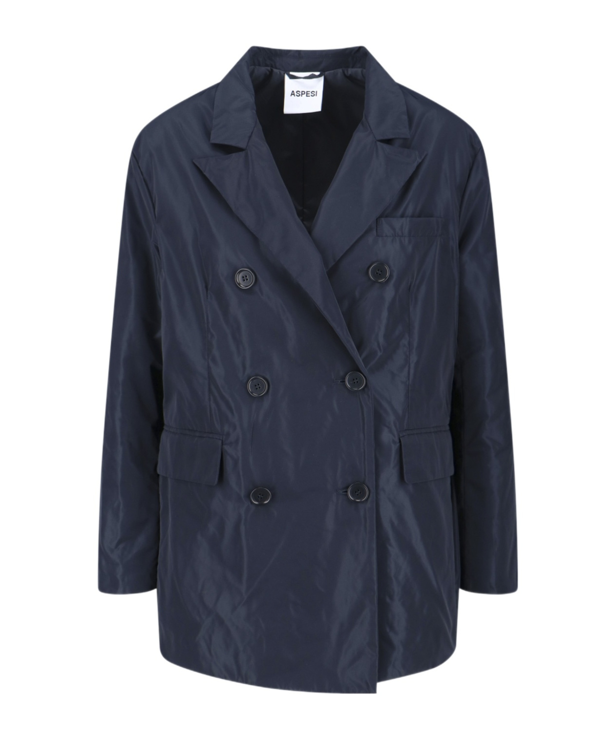 Aspesi Double-breasted Blazer Notched Lapels In Blue