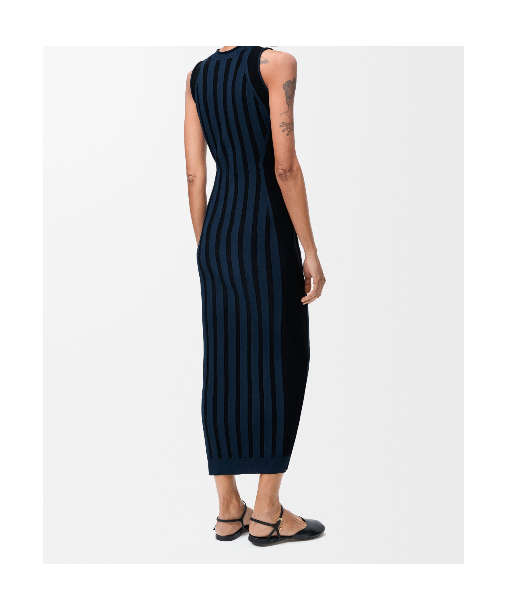 Loewe Dress In Stretch Viscose Blend In Black