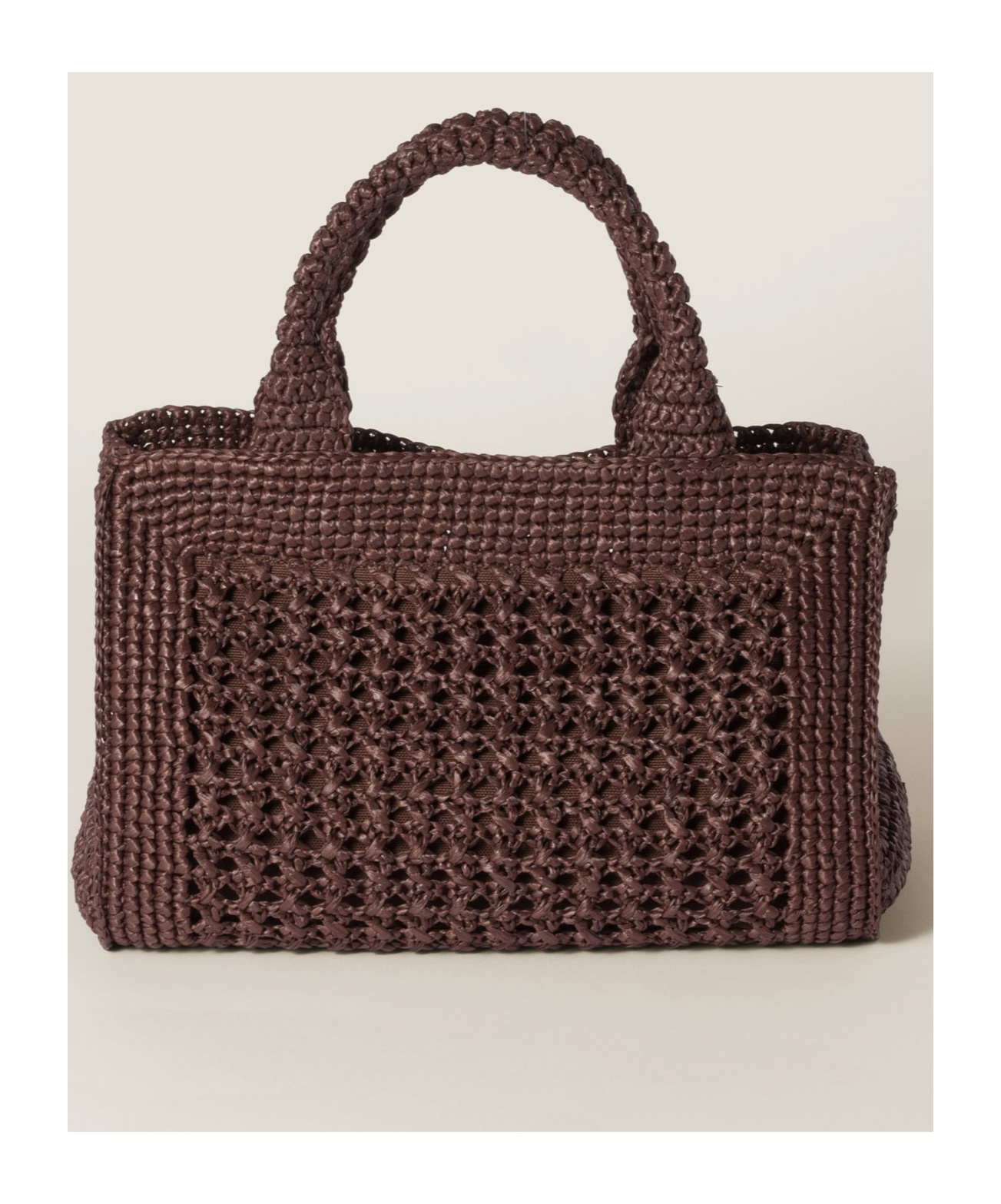 Miu Miu Raffia-effect Woven Handbag