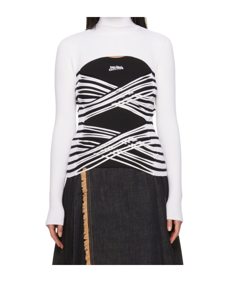 Jean Paul Gaultier Striped Turtleneck