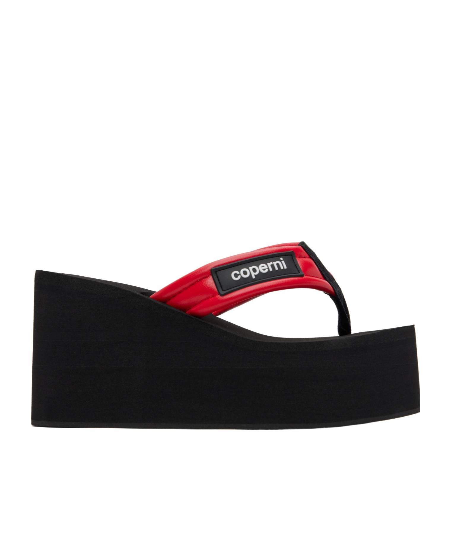 Coperni Red Wedge Heeled Sandals In Black