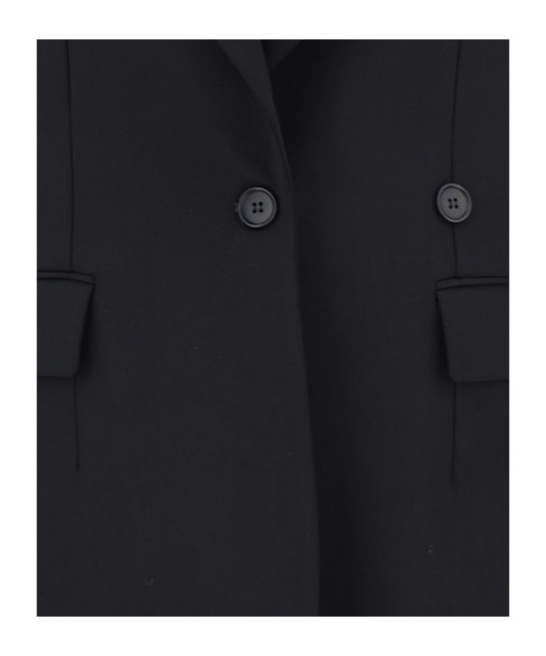 P.a.r.o.s.h Wool Single-breasted Blazer Jacket In Black