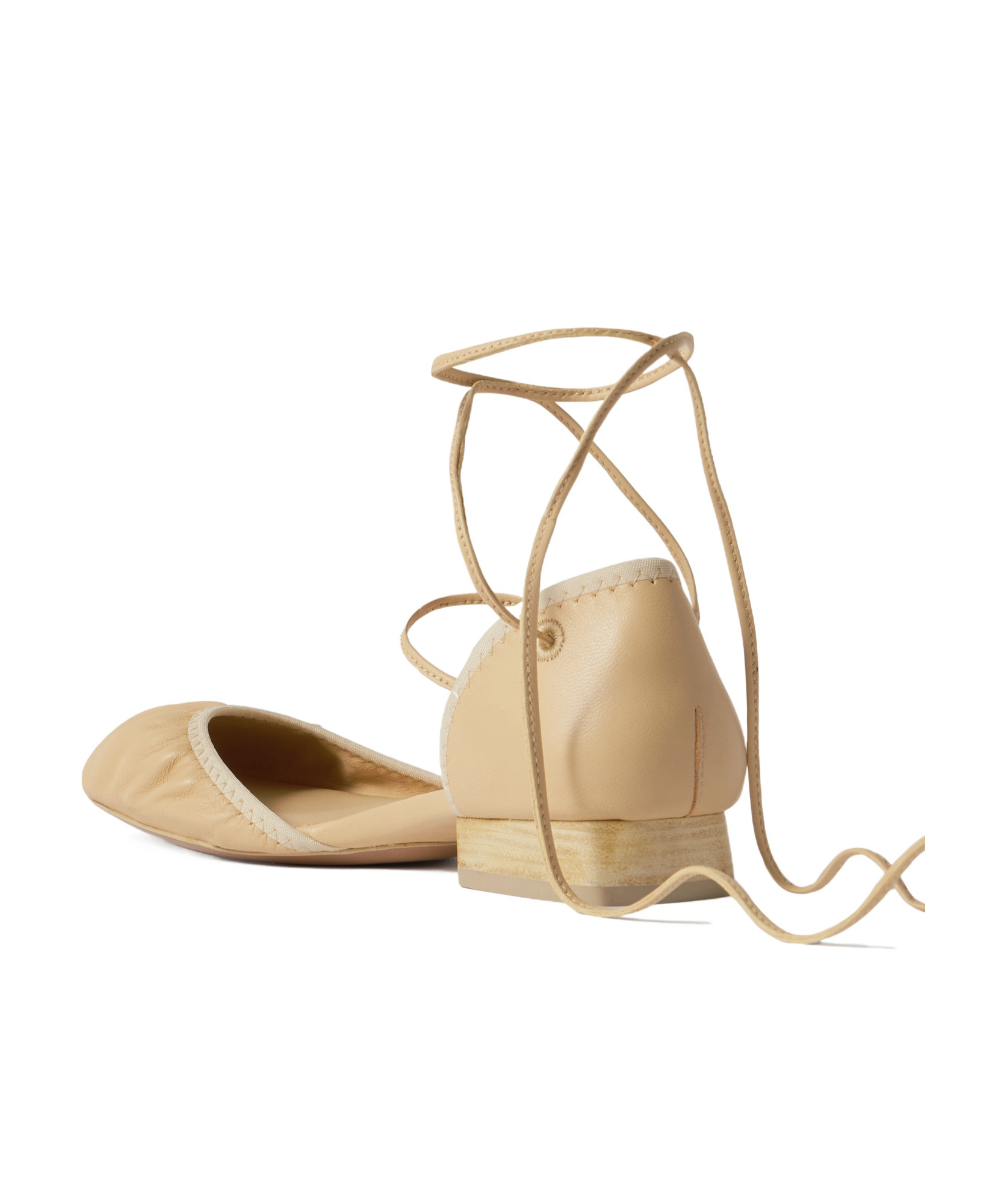 Lemaire Yellow Micro Ballerina Heeled Sandals In Nude