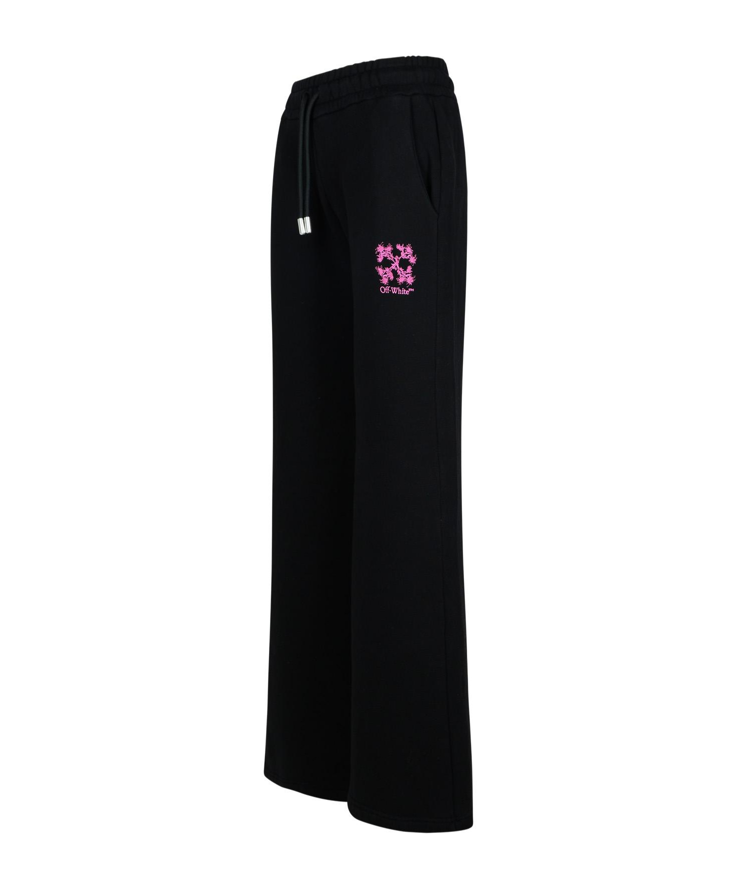 Off-white Arrows-embroidered Straight Trousers In Black