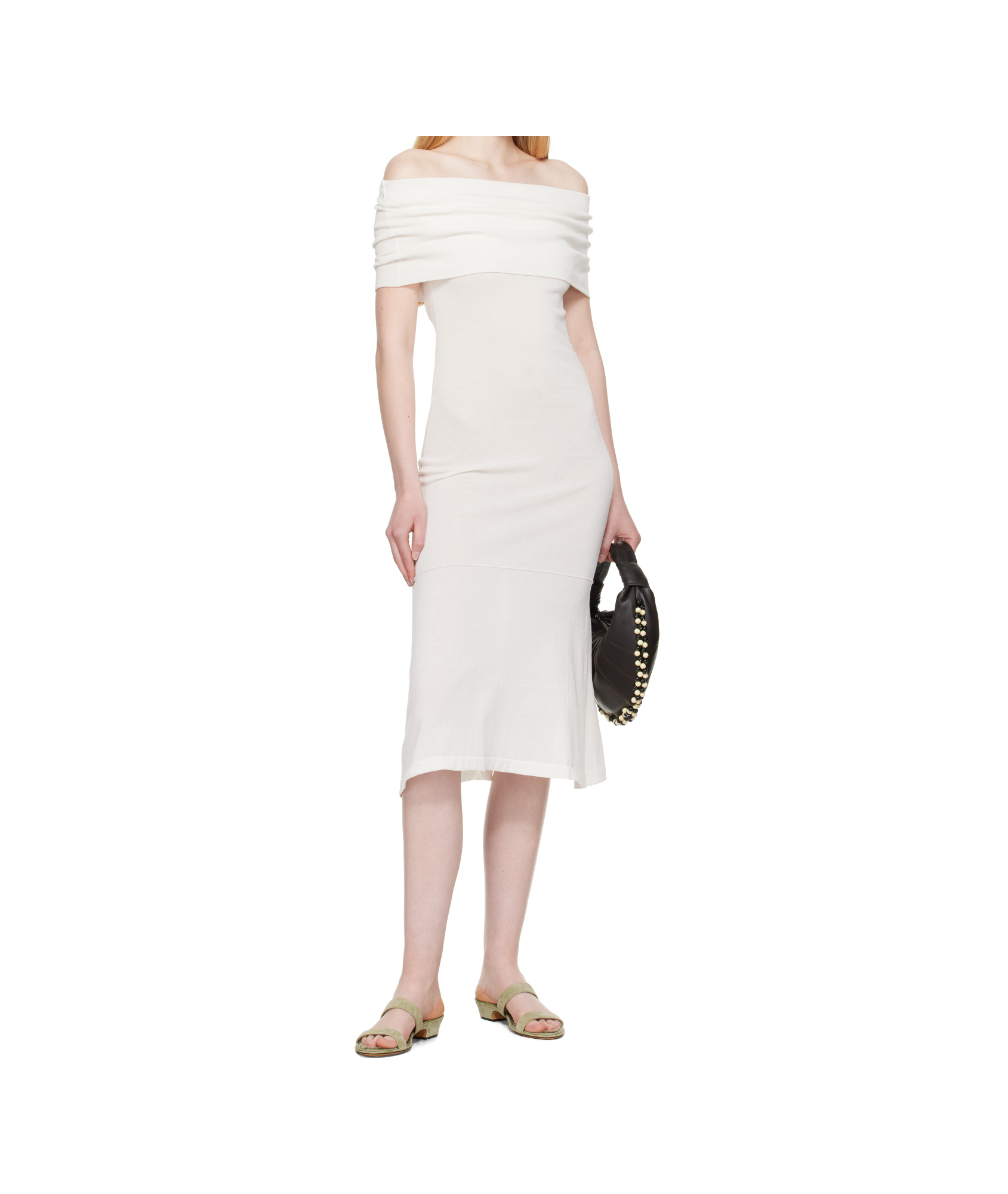 Our Legacy Off Shoulder Dress In White