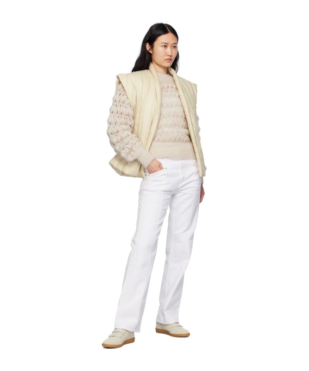 Isabel Marant Belt-loop Jeans In White