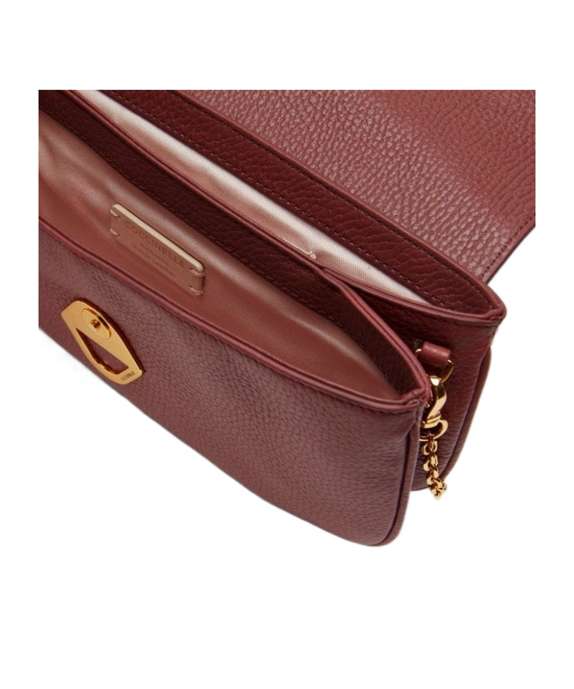 Coccinelle Dew Leather Crossbody Bag In Red