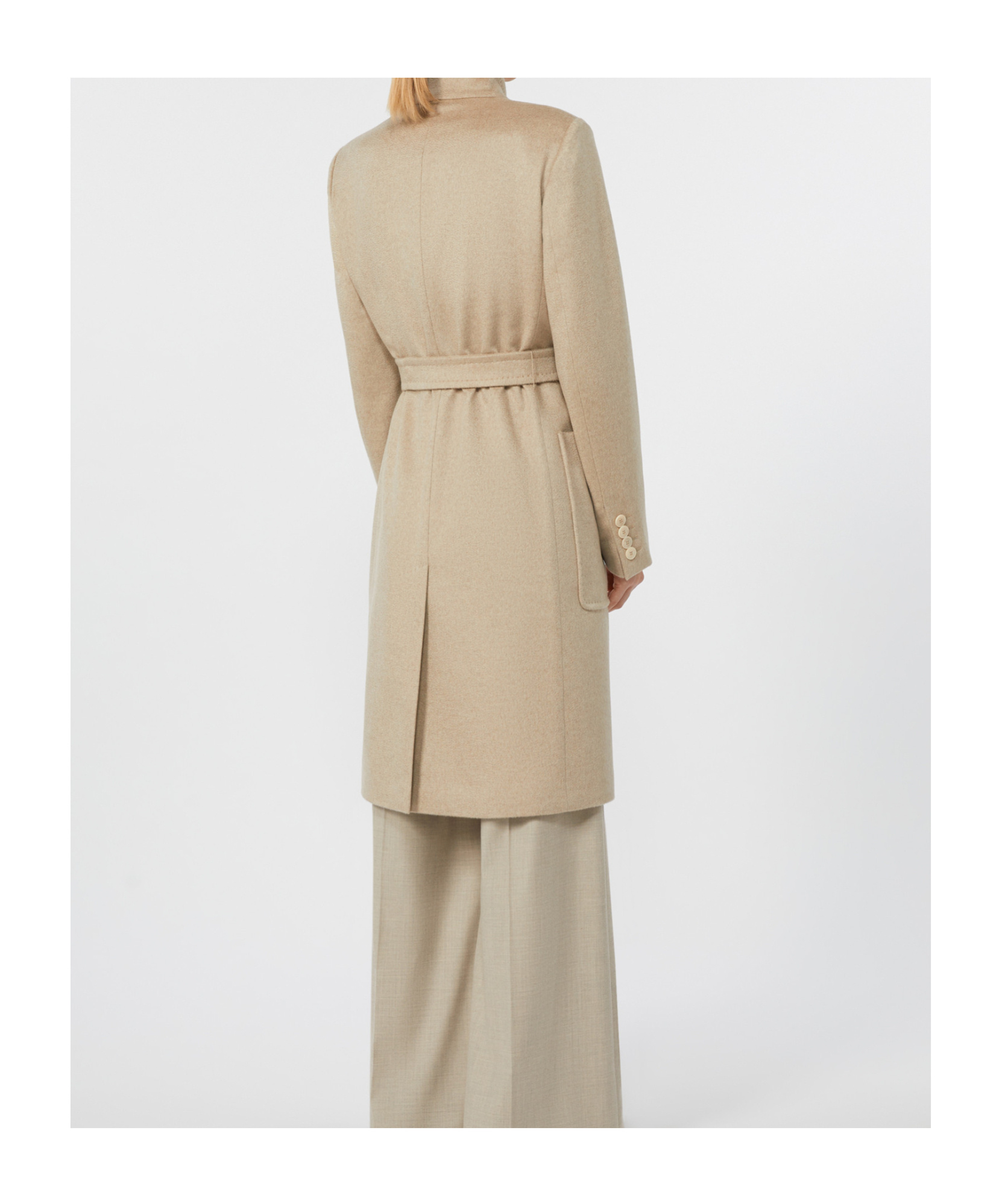 Max Mara Cashmere Robe Coat In Gray