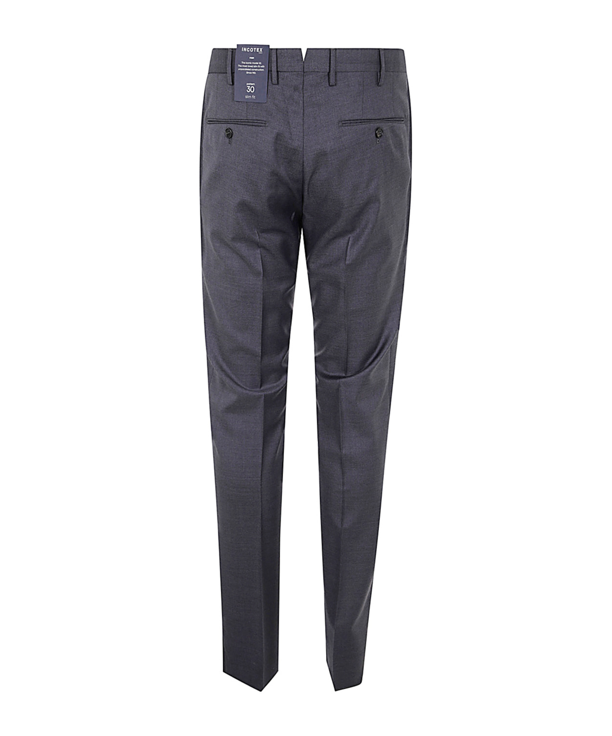 Incotex Tailored Trousers With Creased Design And Pockets In Black