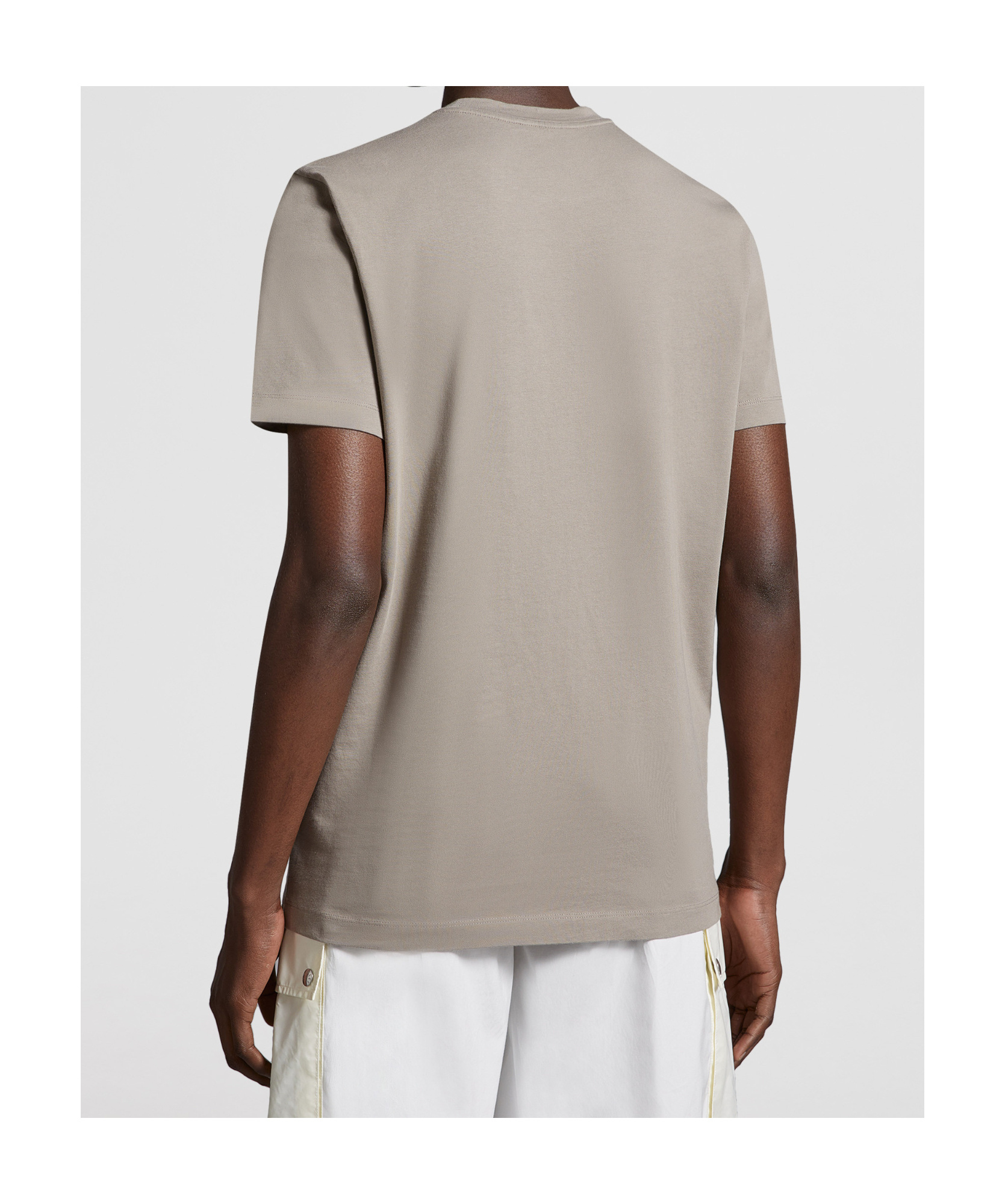 Moncler Short-sleeved Printed T-shirt In Nude