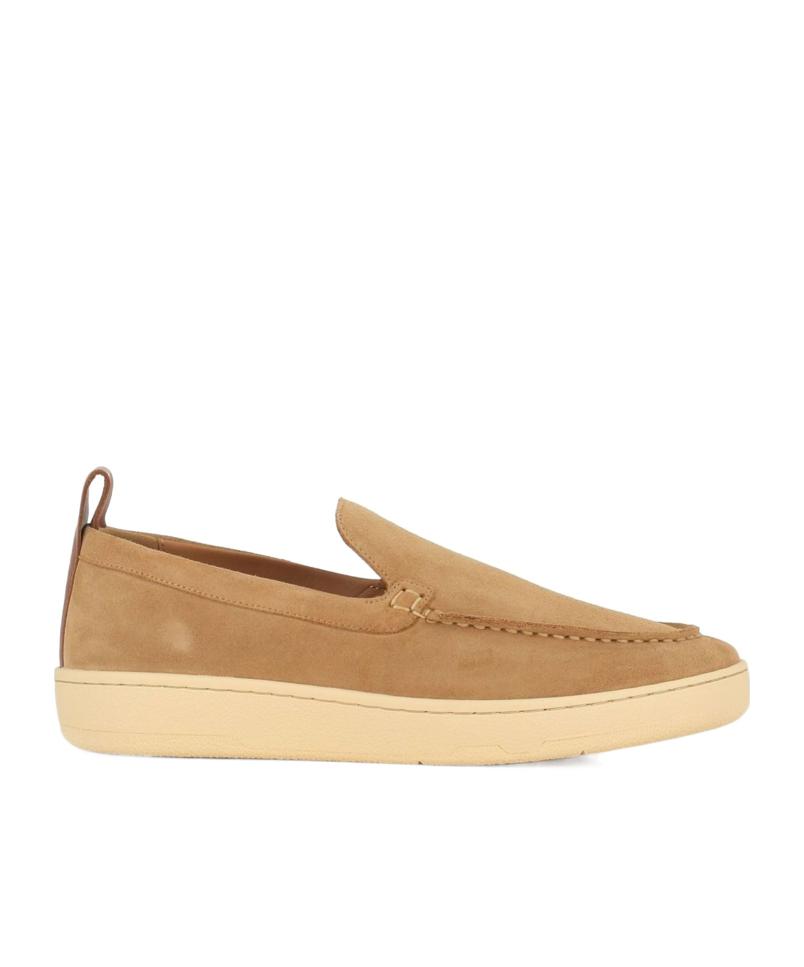 Lanvin Suede Slipper Loafers Dark Beige In Nude