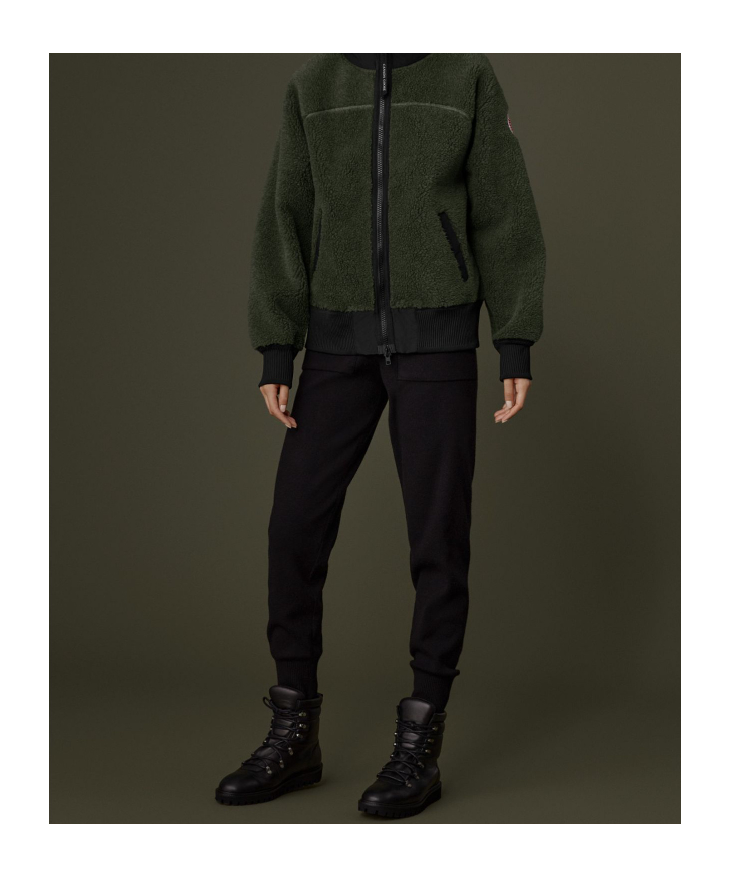 Shop Canada Goose Oversized Wool Hoodie In Black