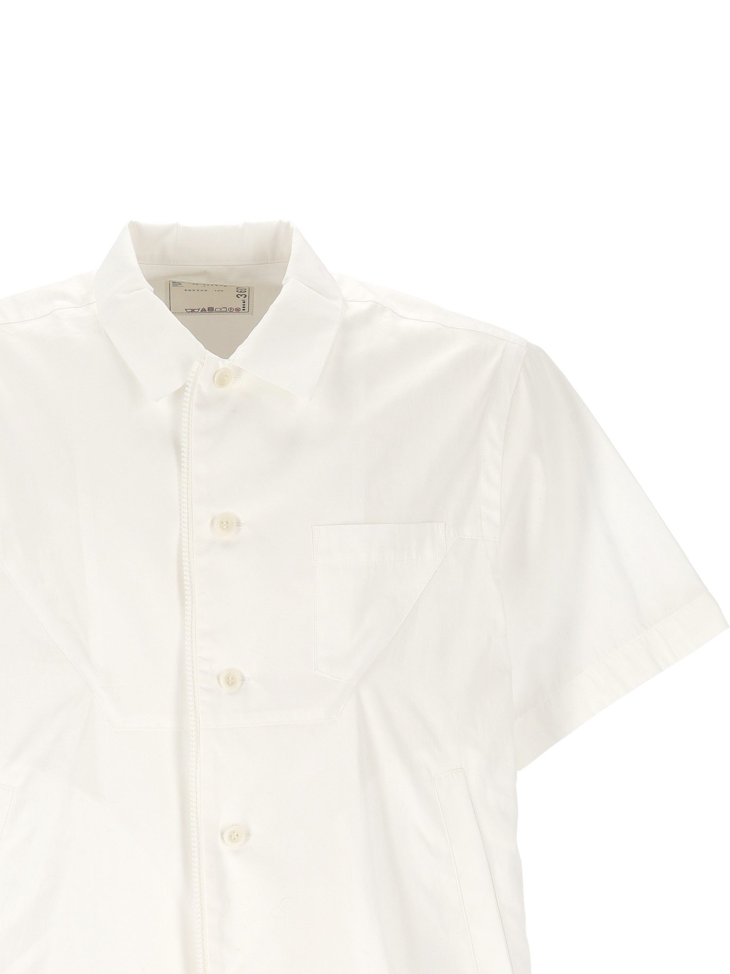 Sacai Short-sleeved Shirt In White