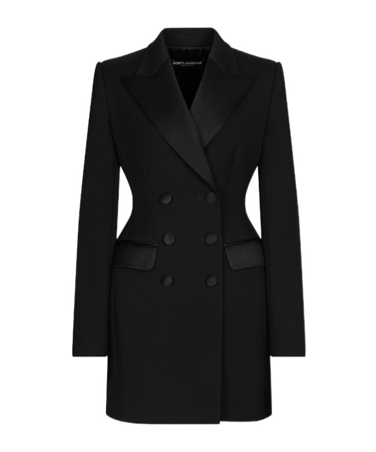 Dolce & Gabbana Lapel Long-sleeved Suit Jacket In Black