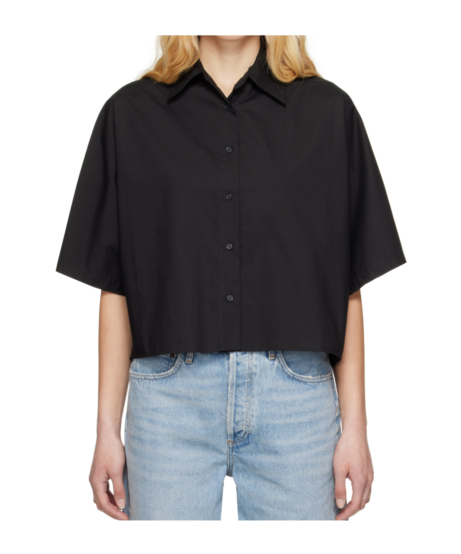 Agolde Lapel Short-sleeved Shirt