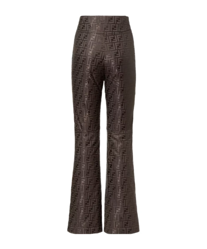 Fendi Ff-motif Ski Pants In Brown