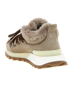 Brunello Cucinelli Chunky Sole Sneakers Pull Tab In Brown